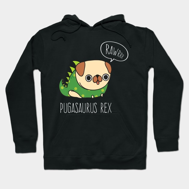 Pug Halloween Shirt Pugasaurus Rex Pug Dog Costume Hoodie by williamarmin